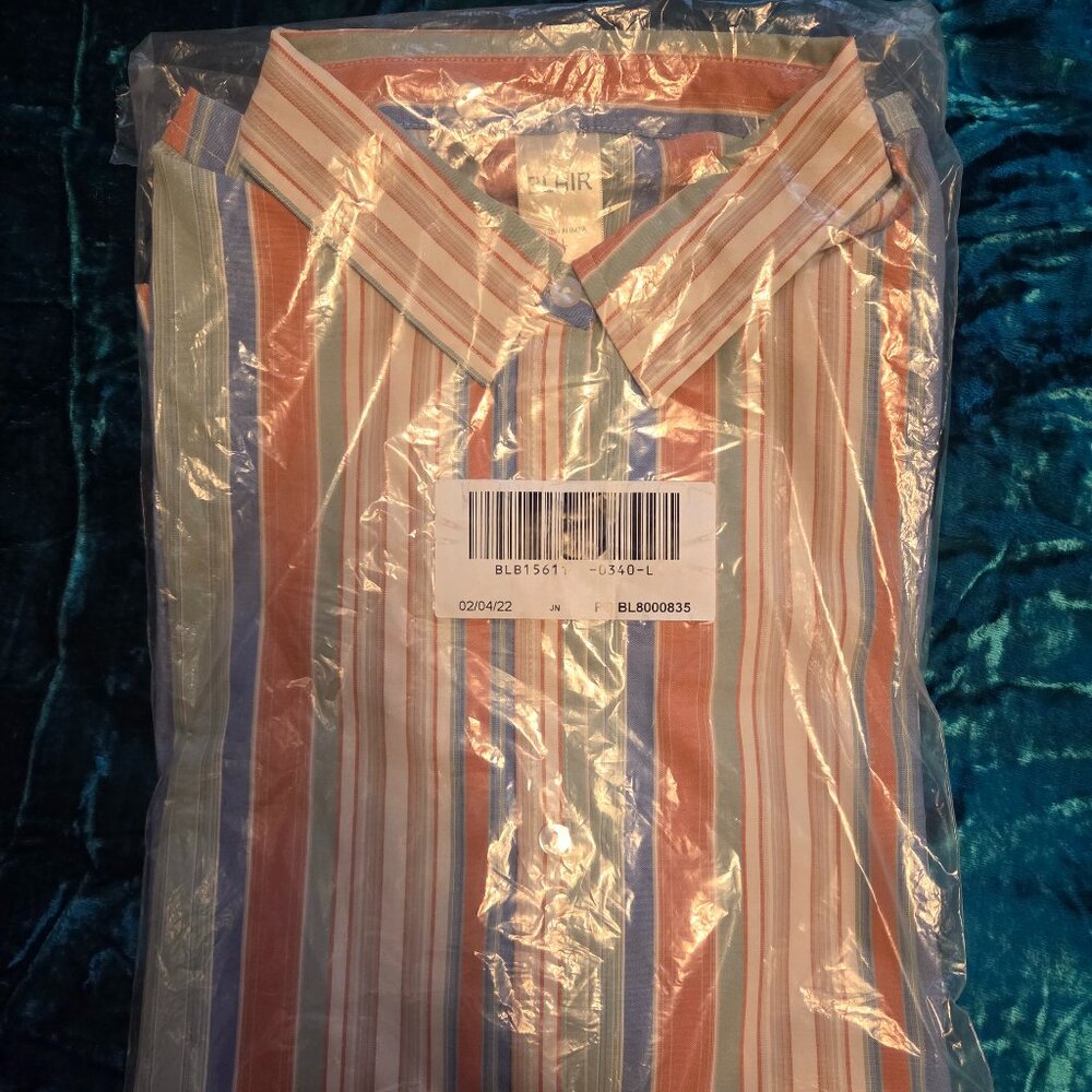 Blair Pastel Plaid Button Down Blouse Size L